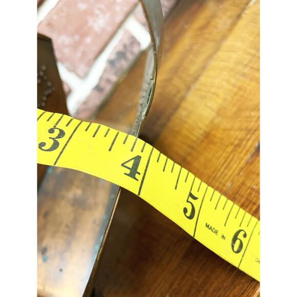 Vintage Tulip Punched Copper Napkin Holder Plenty of Patina - Picture 9 of 9